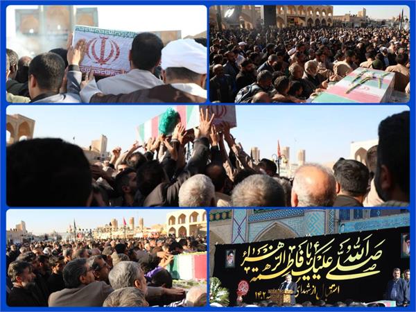 استقبال باشکوه مردم دارالعباده یزد از شهدای خوشنام