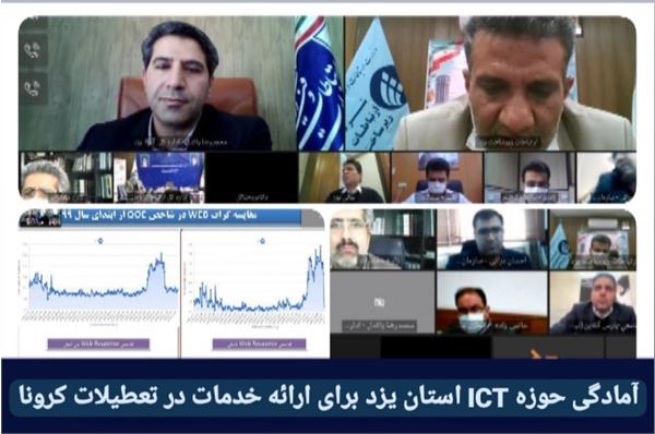 آمادگی حوزه ICT استان یزد برای ارائه خدمات در تعطیلات کرونا/ خدمات ارتباطی و مخابراتی، پست، پست بانک و پیشخوان در حوزه ارتباطات بعنوان خدمات ضروری محسوب و تعطیل نخواهد شد