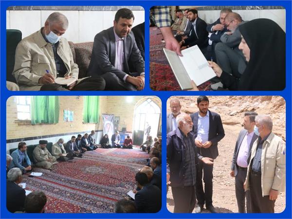 بازدید میدانی و بررسی وضعیت ارتباطات روستاهای دهستان دربید شهرستان زارچ با حضور نماینده مردم شهرستان‌