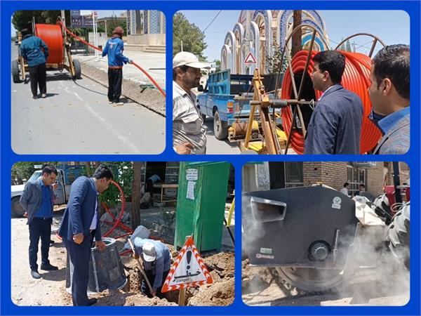 آغاز عملیات اجرایی طرح ملی فیبر نوری منازل و کسب و کارها در شهر شاهدیه یزد